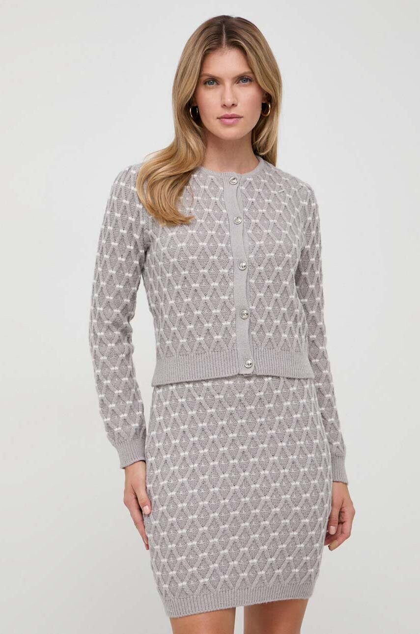 Спідниця Guess колір сірий midi олівець