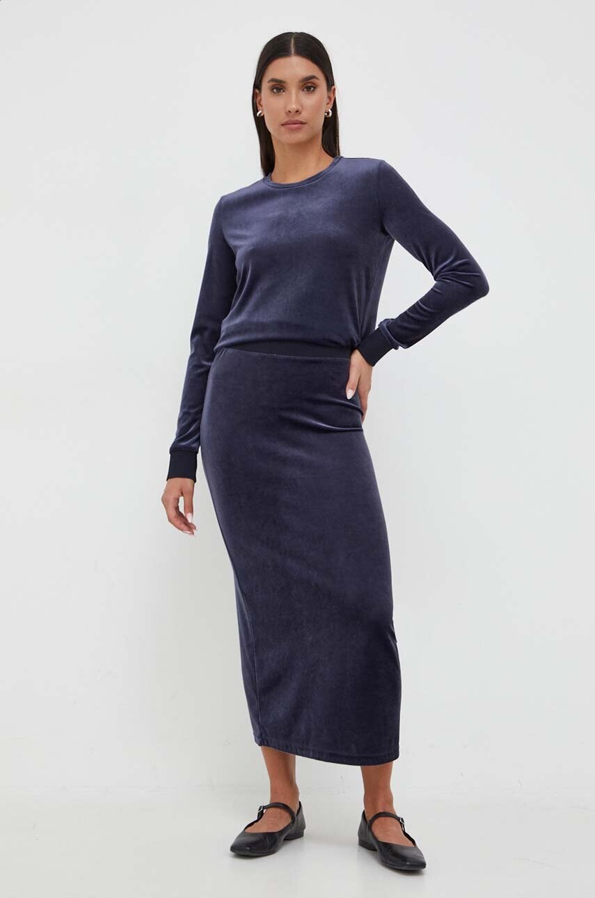 Спідниця Max Mara Leisure колір синій midi пряма