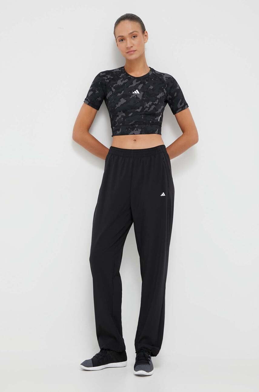 Штани для тренувань adidas Performance колір чорний однотонні