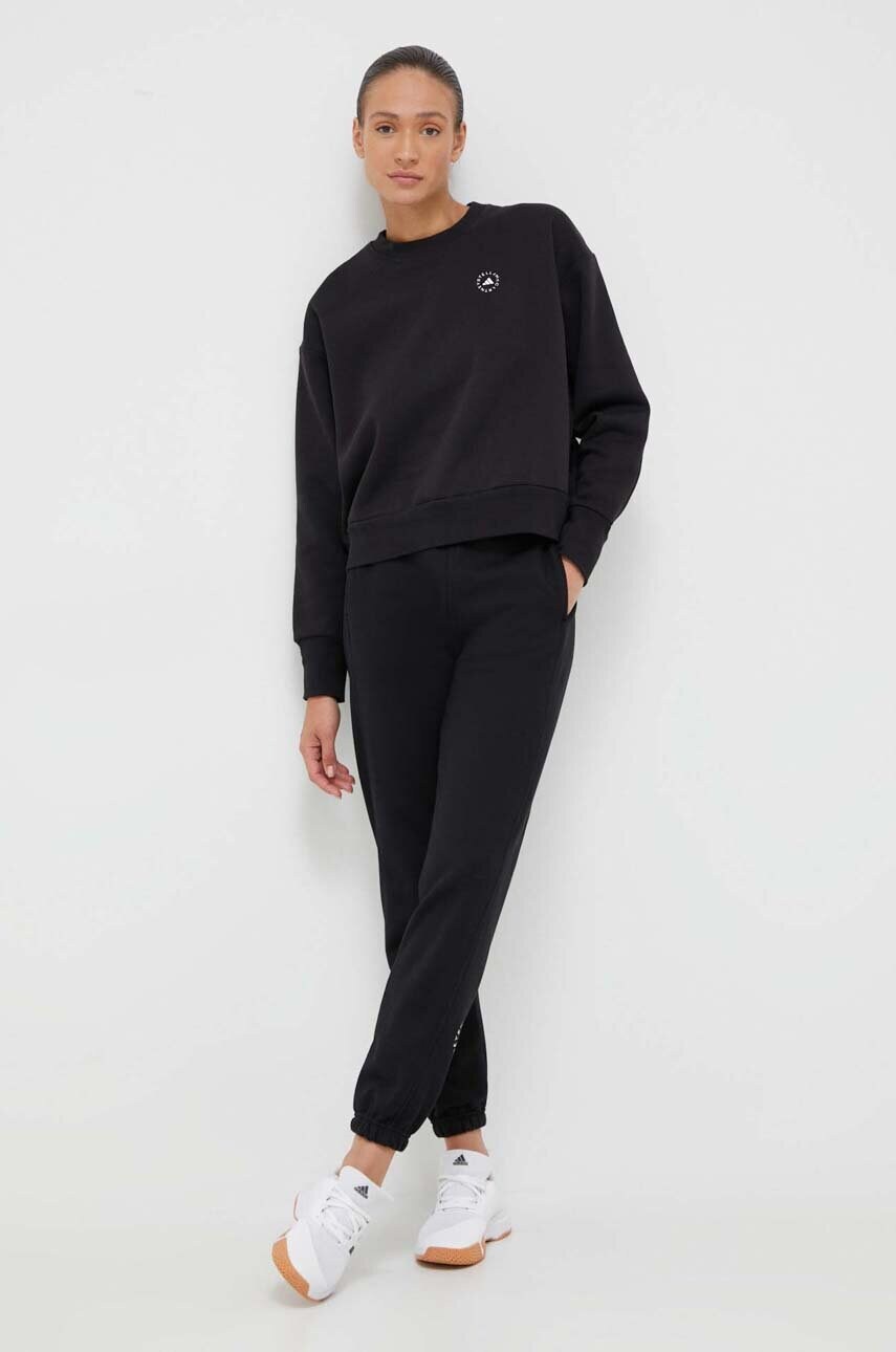 Спортивні штани adidas by Stella McCartney колір чорний однотонні