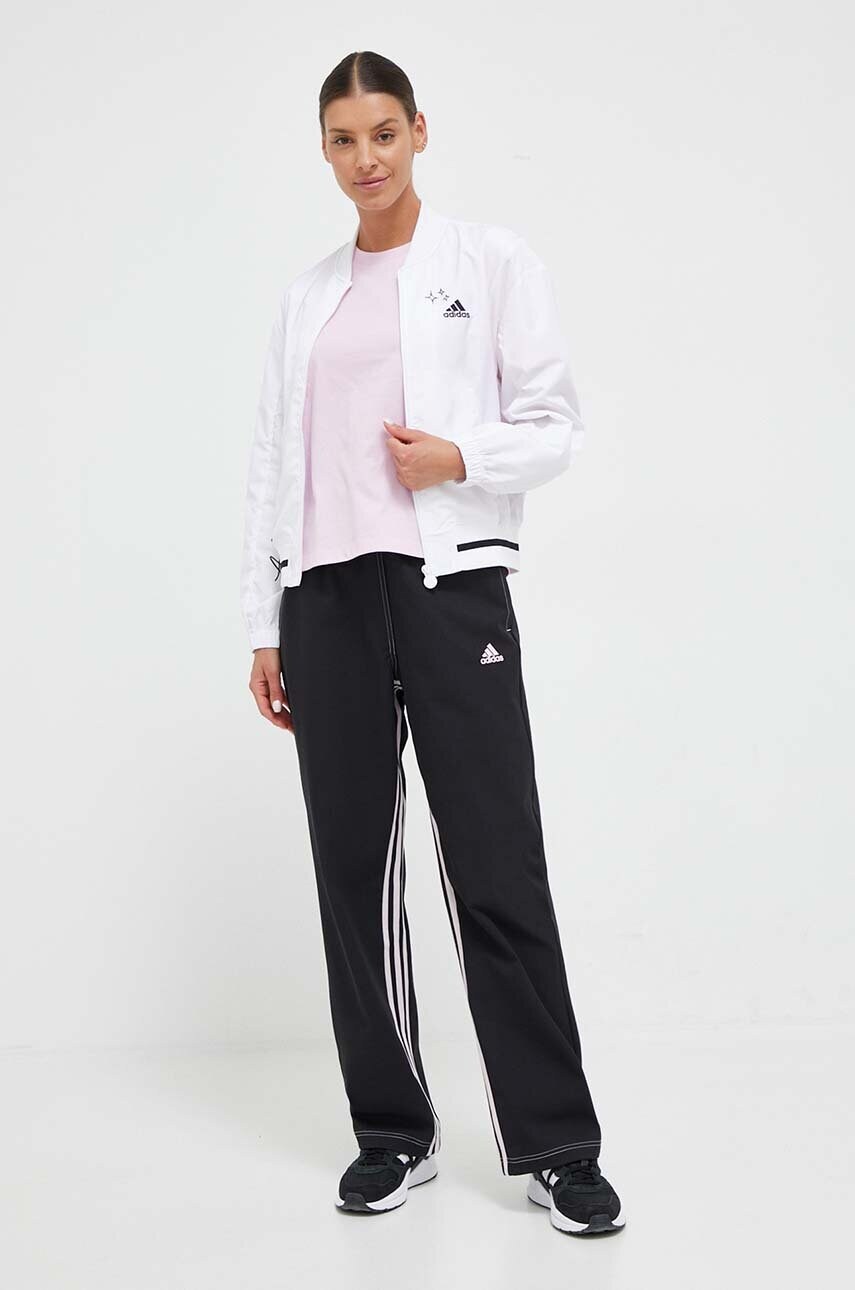 Спортивні штани adidas колір чорний однотонні