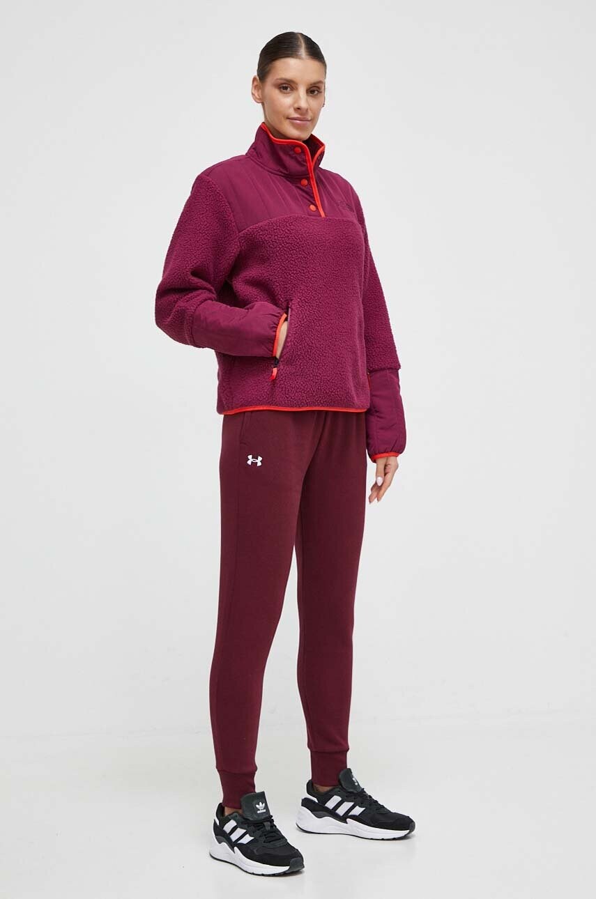 Спортивні штани Under Armour колір бордовий однотонні 1379438