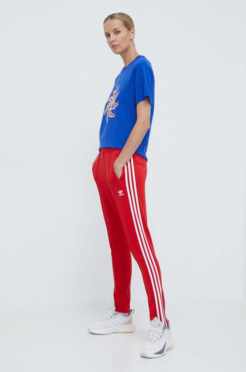 Спортивні штани adidas Originals SST Classic TP колір червоний з аплікацією IK6603
