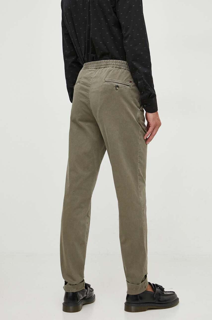 Штани Tommy Hilfiger чоловічі колір зелений пряме