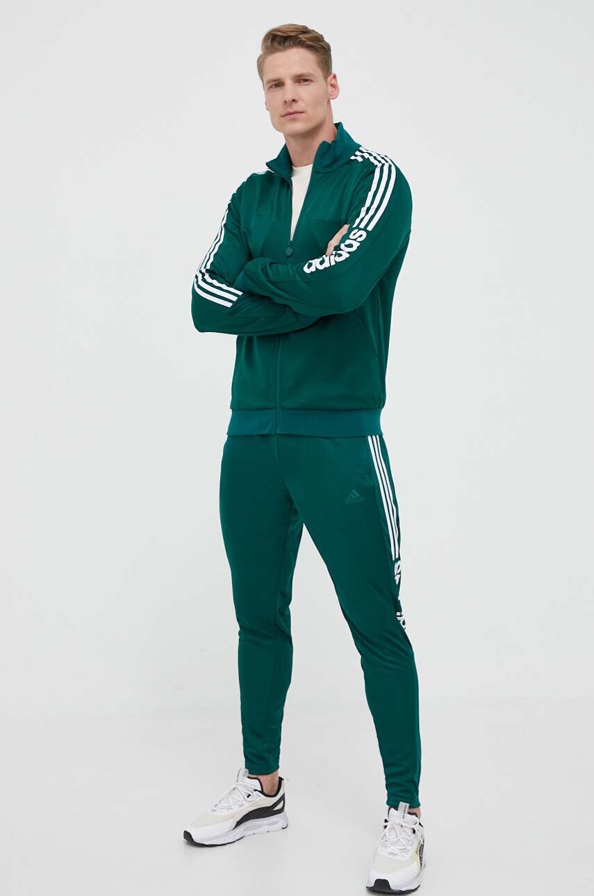 Спортивні штани adidas колір зелений з принтом