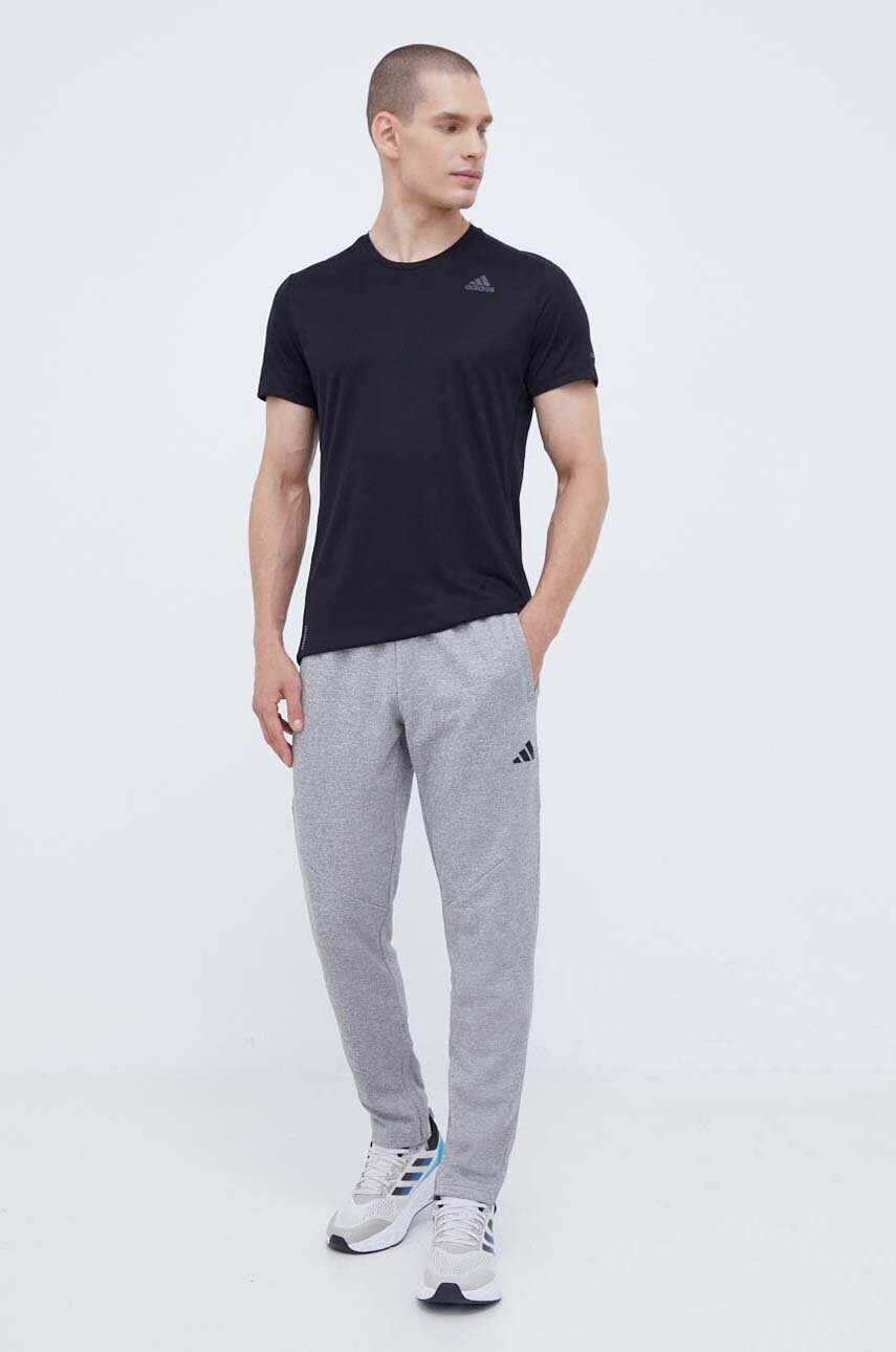 Штани для тренувань adidas Performance Game and Go колір сірий меланж