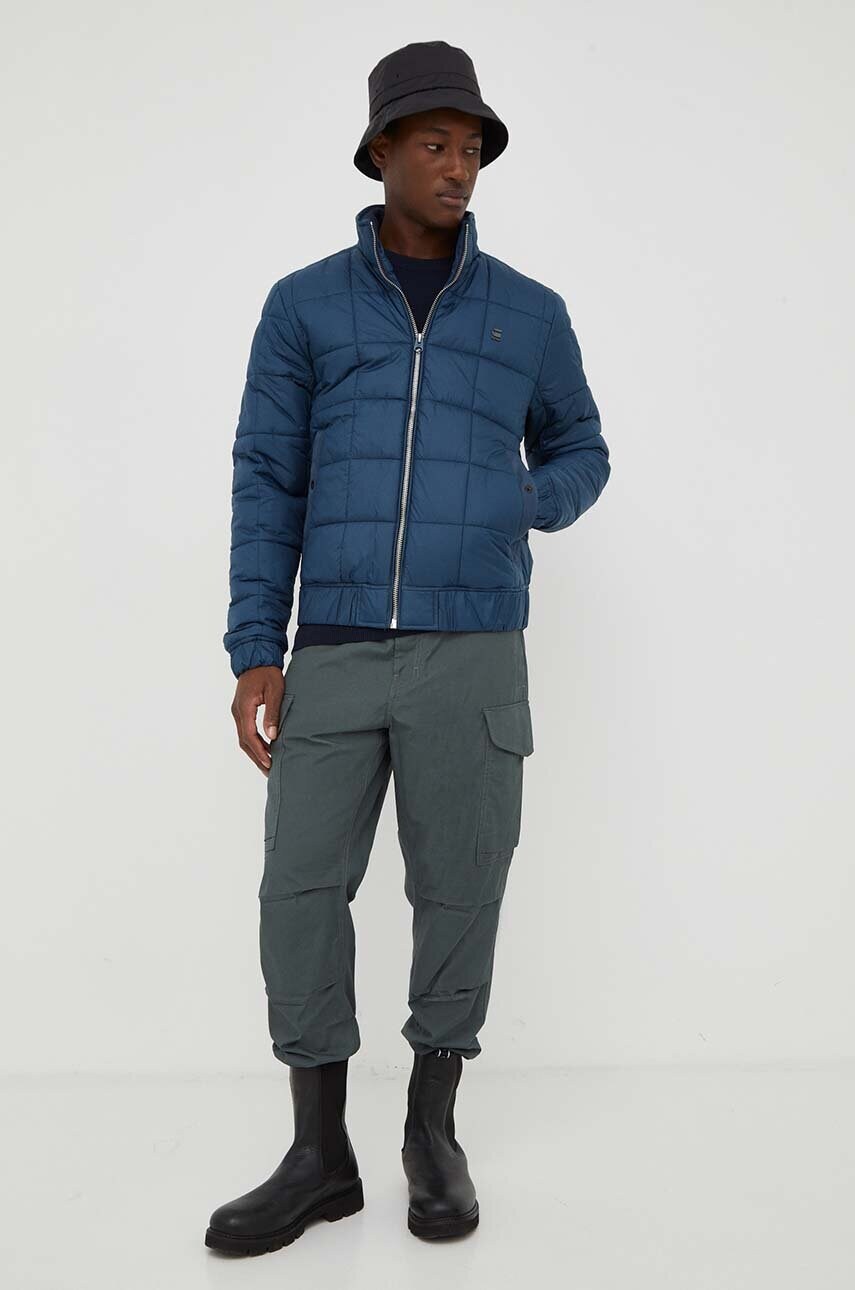 Бавовняні штани G-Star Raw колір зелений фасон cargo