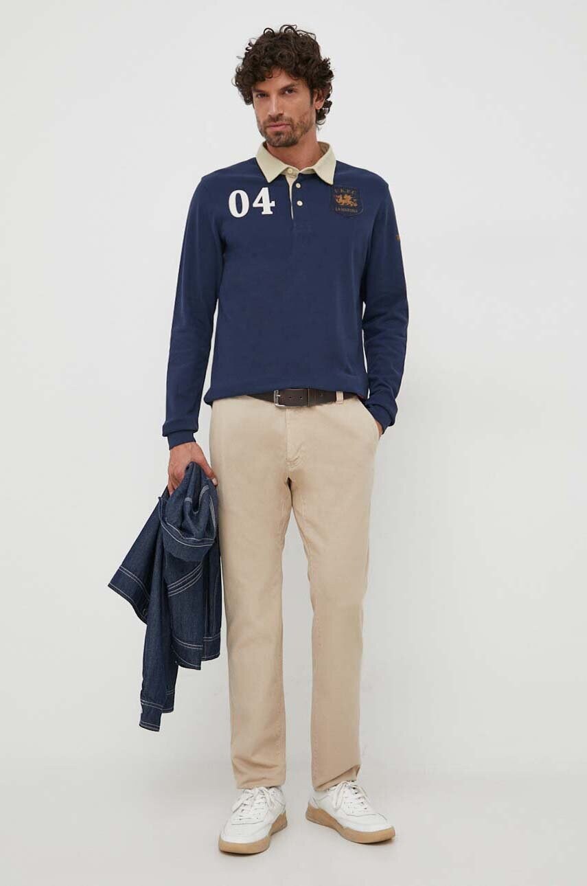 Бавовняні штани Calvin Klein Jeans колір бежевий фасон chinos