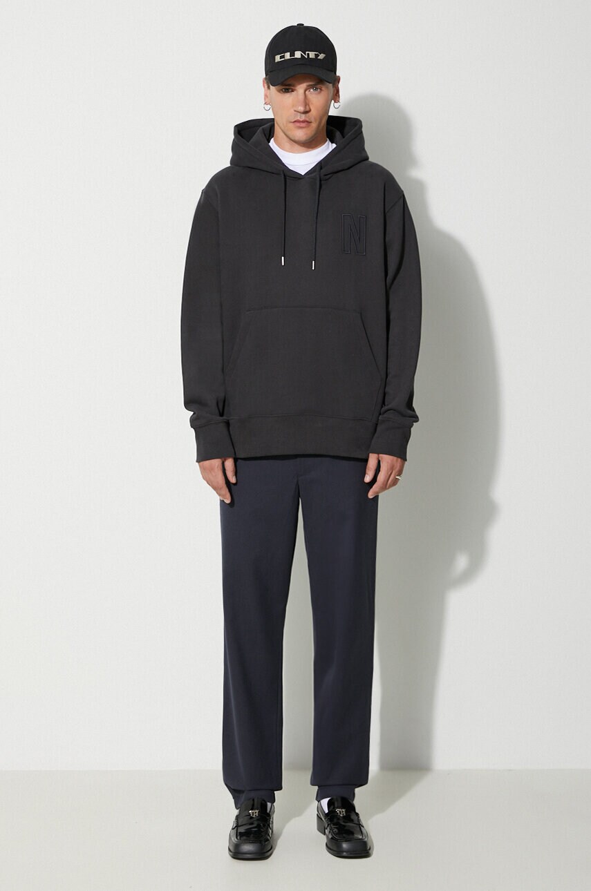 Штани з домішкою вовни Norse Projects Ezra Relaxed Cotton Wool Twill колір синій фасон chinos N25-0391-7004