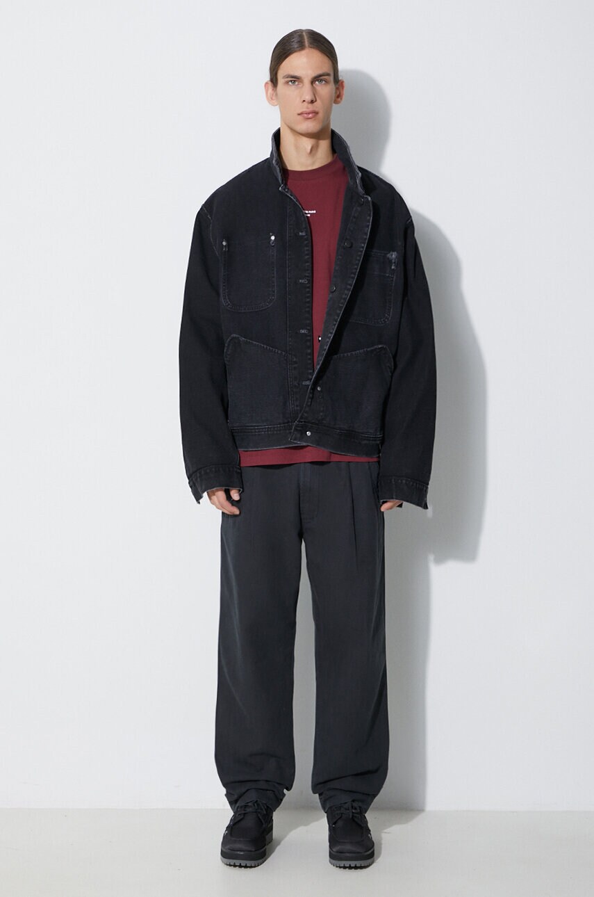 Купити Штани Maharishi U.S. Chino Loose чоловічі колір чорний фасон chinos 4604.BLACK – головне зображення