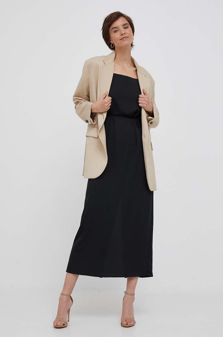 Сукня Calvin Klein колір чорний maxi пряма