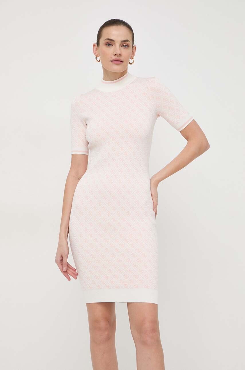 Сукня Guess колір бежевий mini облягаюча