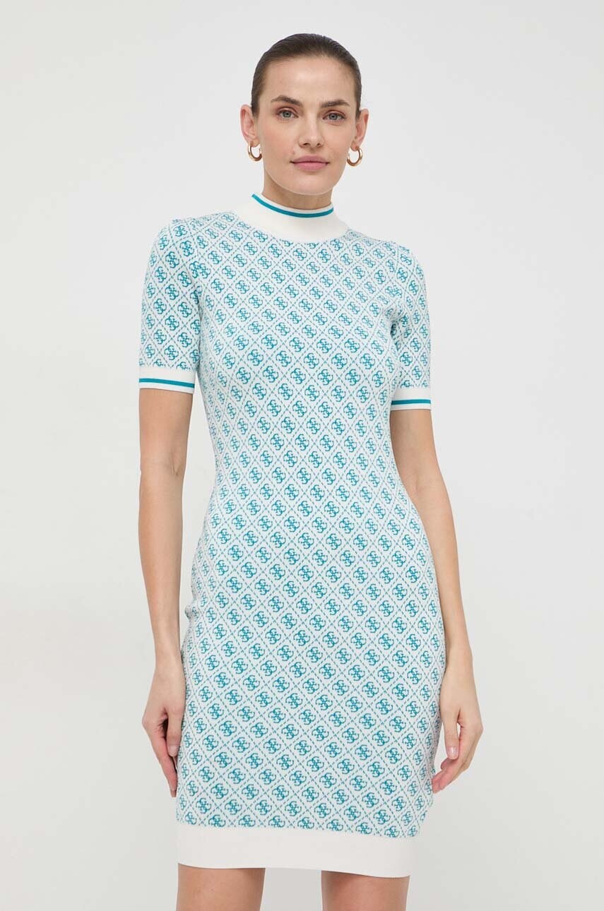 Сукня Guess колір бежевий mini облягаюча