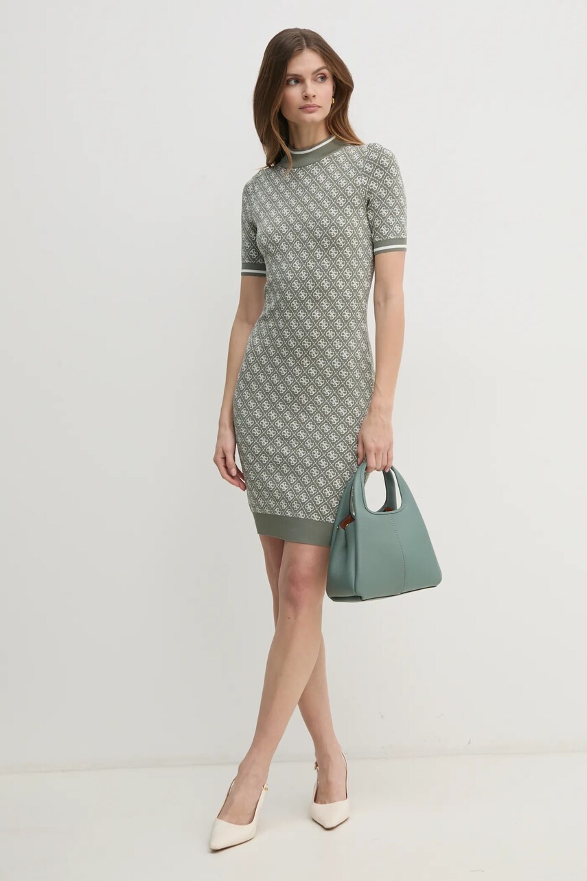 Сукня Guess колір зелений mini облягаюча