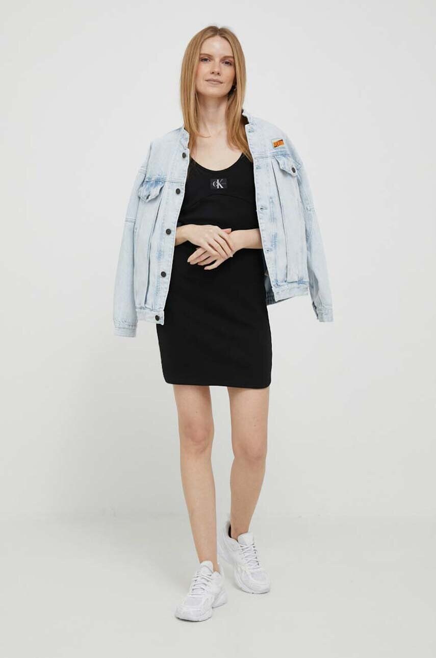 Сукня Calvin Klein Jeans колір чорний mini облягаюча