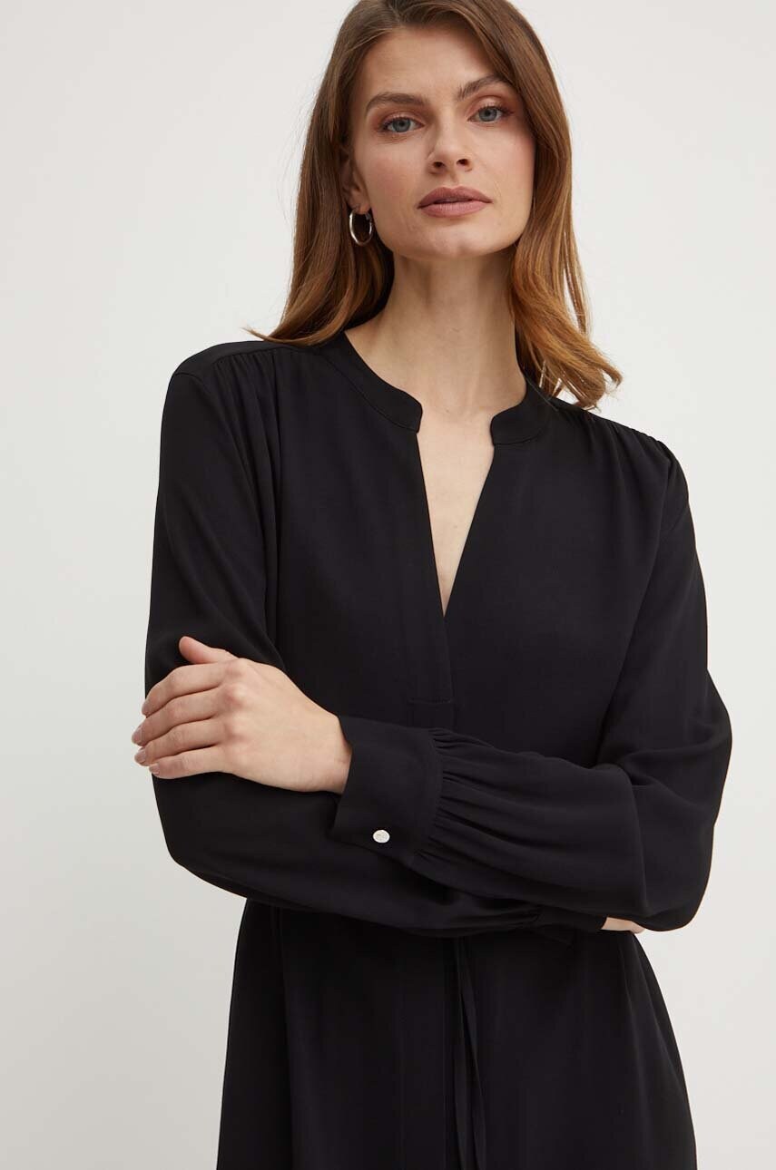Сукня BOSS колір чорний midi oversize