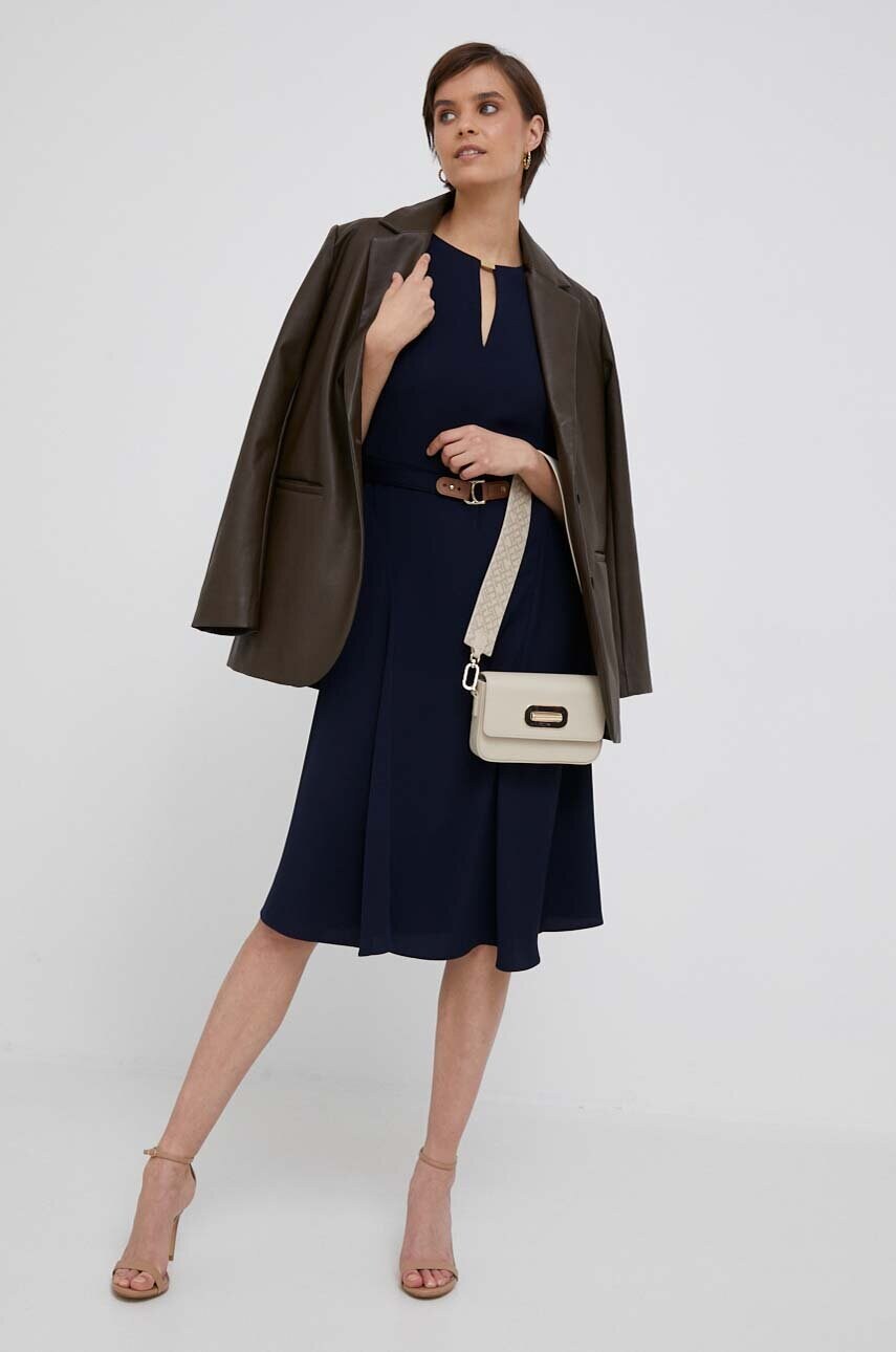 Сукня Lauren Ralph Lauren колір синій mini розкльошена