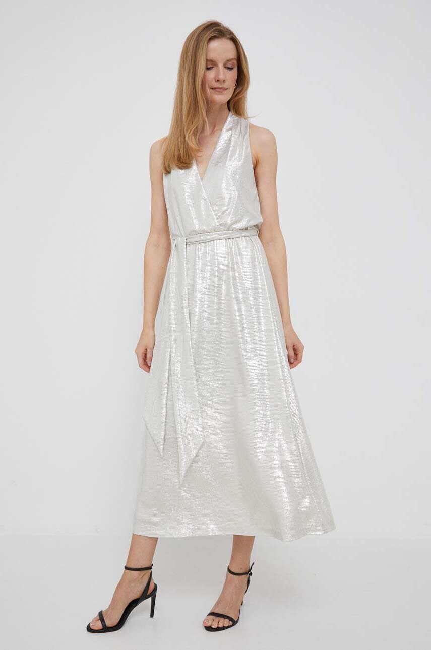 Сукня Lauren Ralph Lauren колір бежевий maxi розкльошена