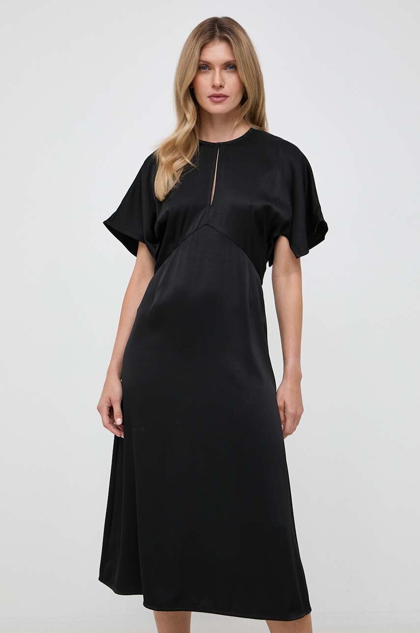 Сукня MICHAEL Michael Kors колір чорний midi розкльошена