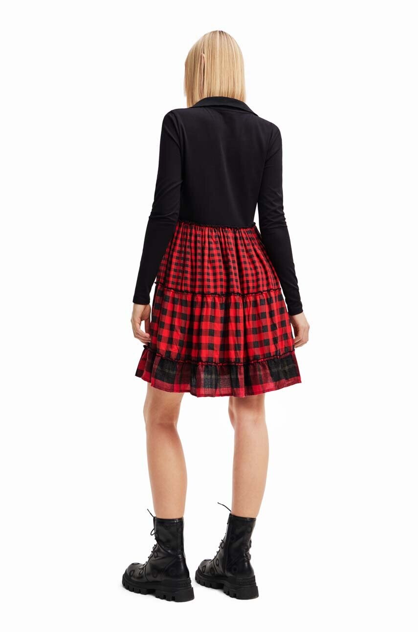 Сукня Desigual колір червоний mini розкльошена
