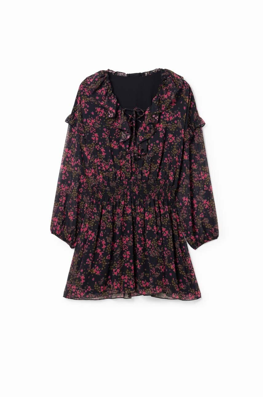 Сукня Desigual колір чорний mini розкльошена