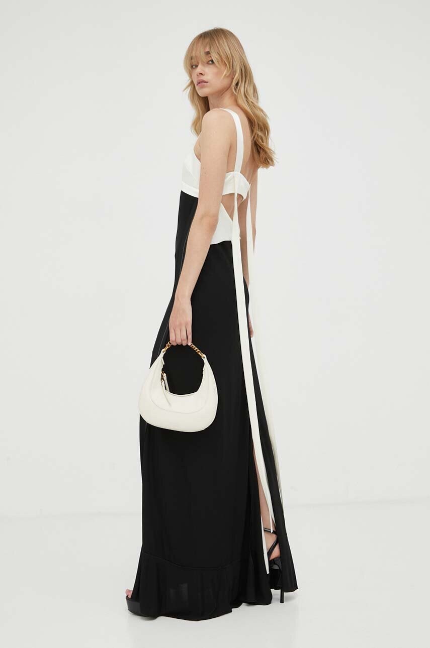 Сукня Victoria Beckham колір чорний maxi розкльошена