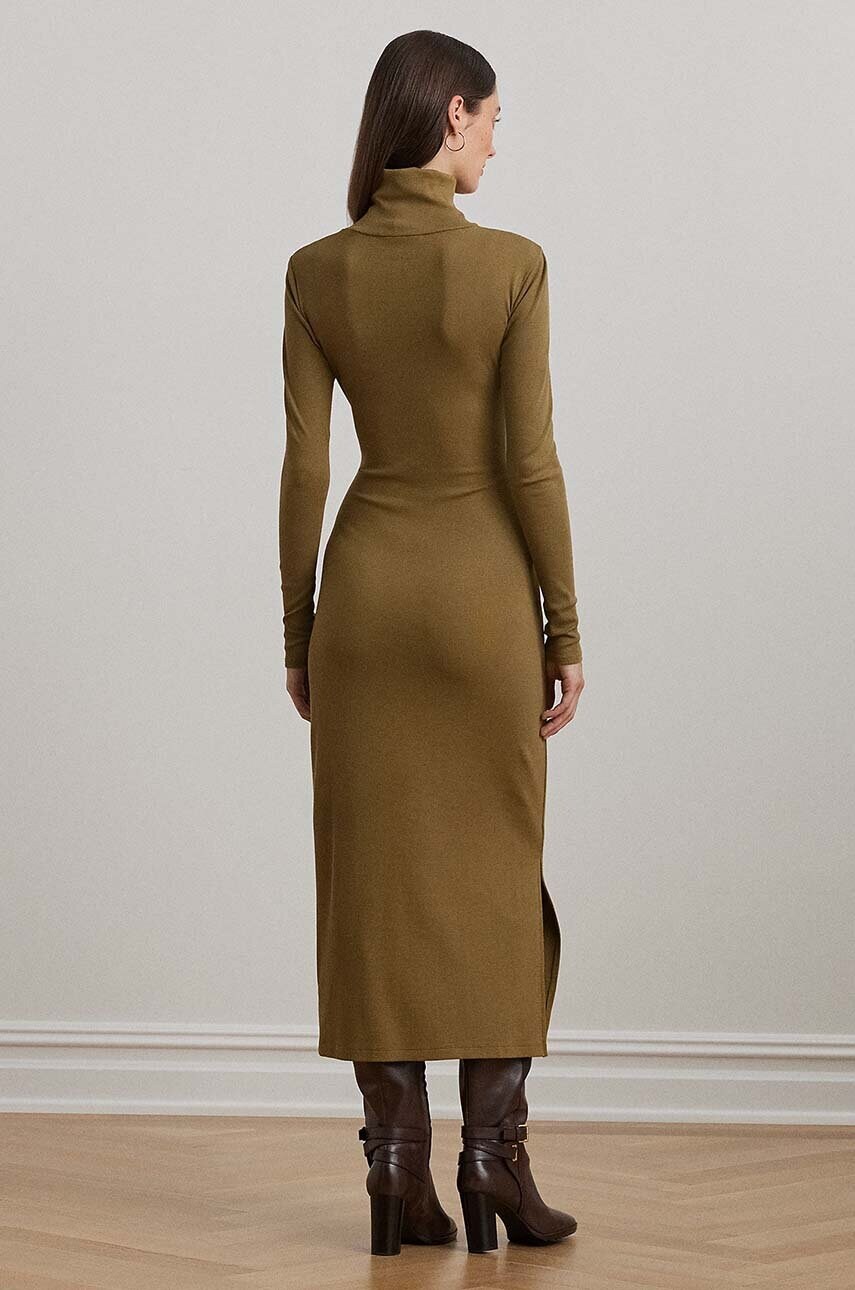 Сукня Lauren Ralph Lauren колір коричневий midi пряма