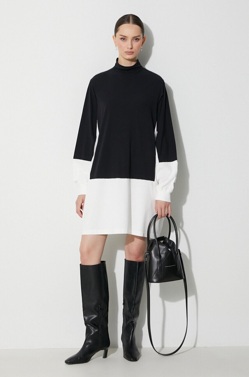 Сукня MM6 Maison Margiela колір чорний mini oversize S62CT0244