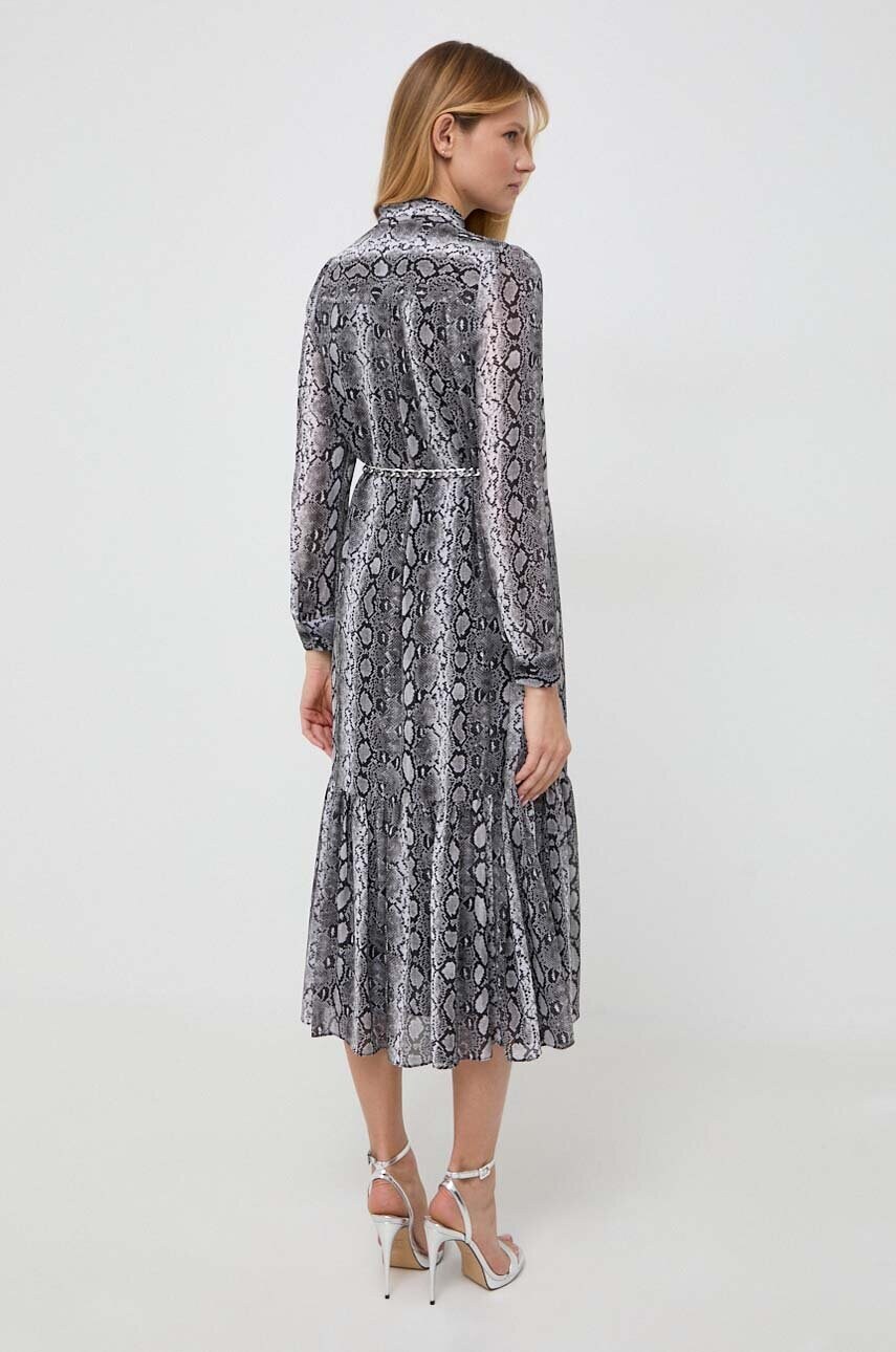 Сукня MICHAEL Michael Kors колір чорний midi розкльошена