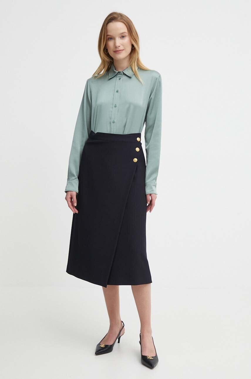 Сорочка Lauren Ralph Lauren жіноча колір зелений regular класичний комір