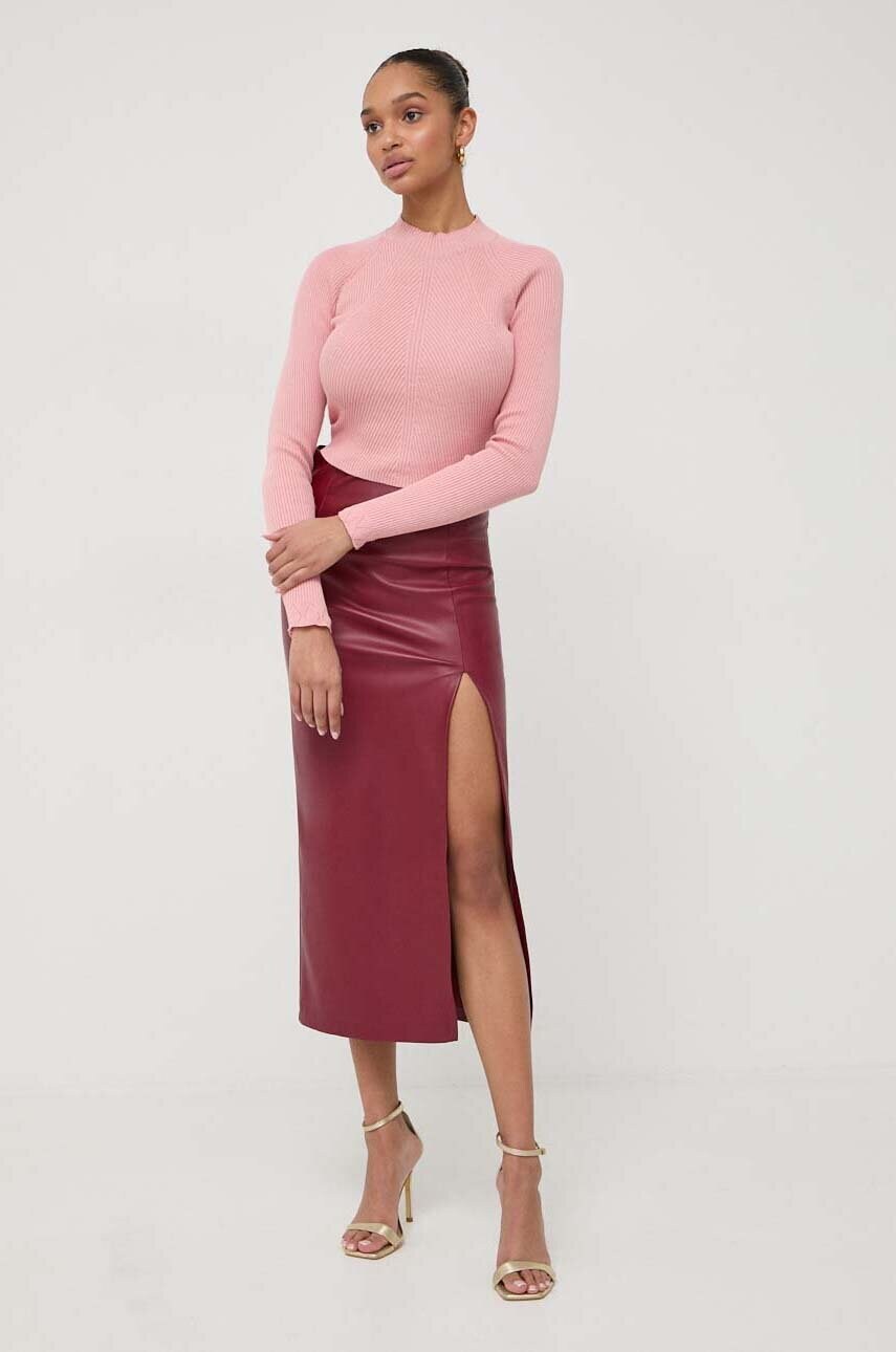 Бавовняний светр Guess колір рожевий легкий