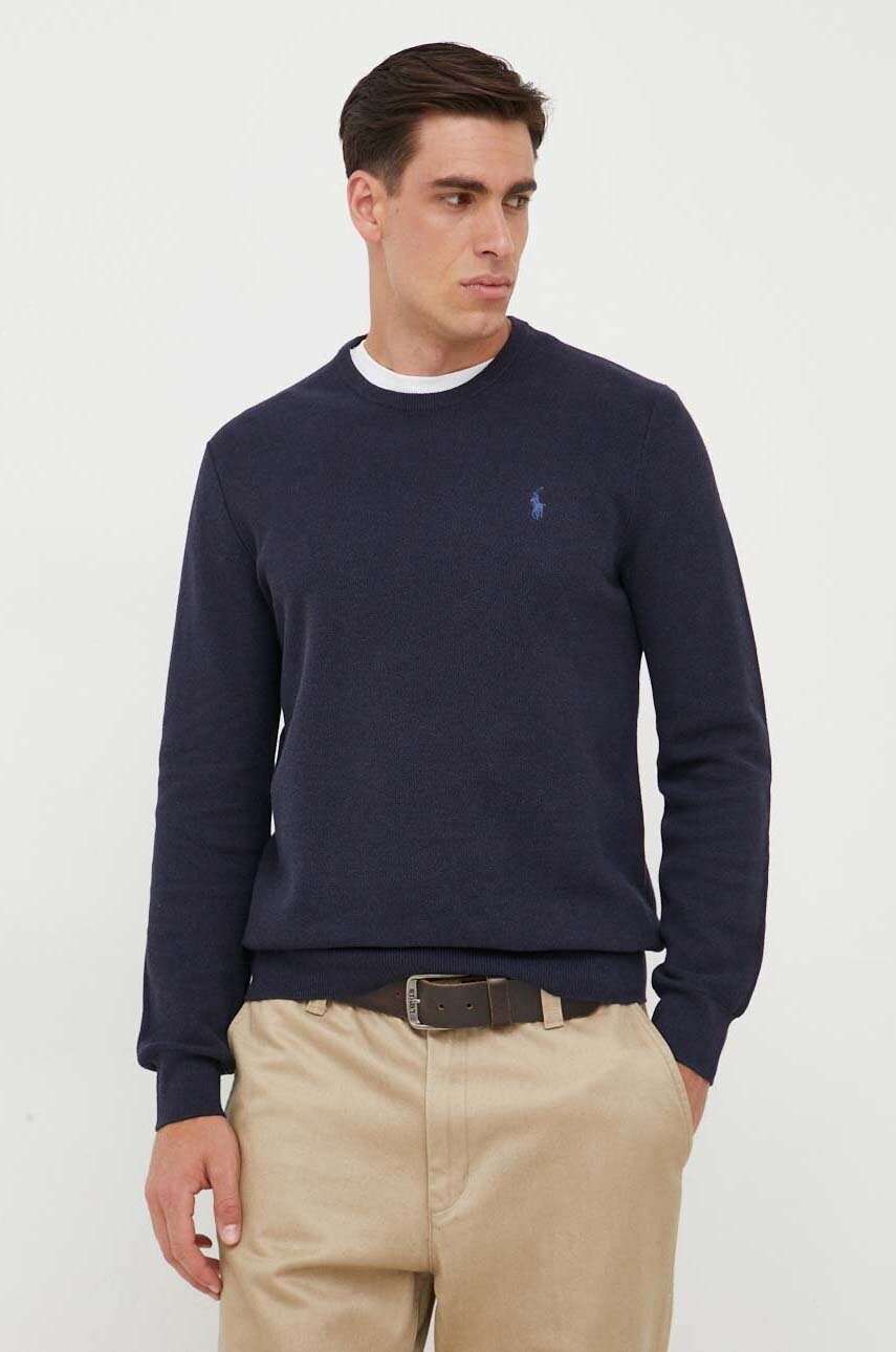 Бавовняний светр Polo Ralph Lauren колір синій легкий