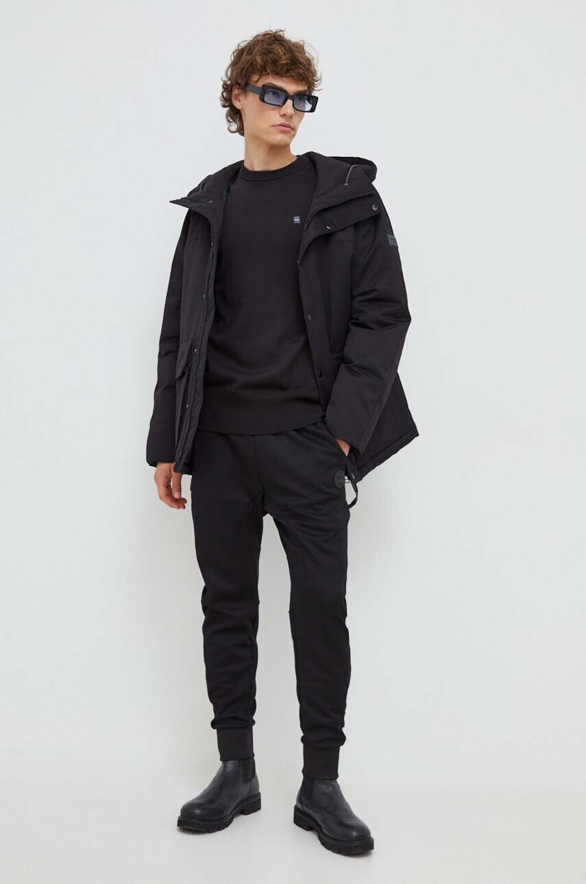 Вовняний светр G-Star Raw чоловічий колір чорний легкий
