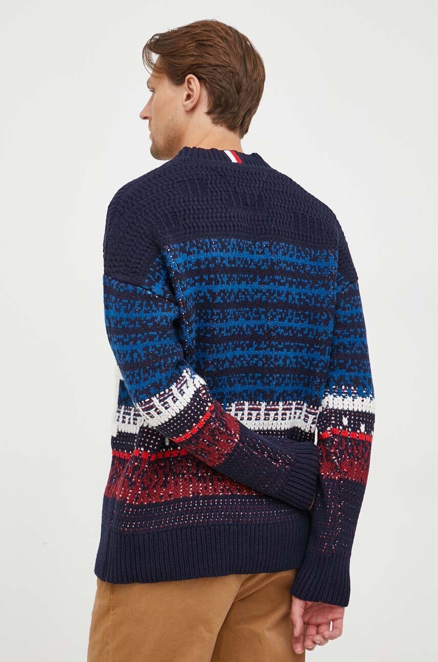 Кардиган з домішкою вовни Tommy Hilfiger колір синій