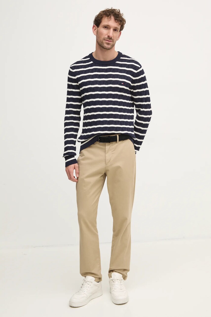 Бавовняний светр Tommy Hilfiger колір синій легкий