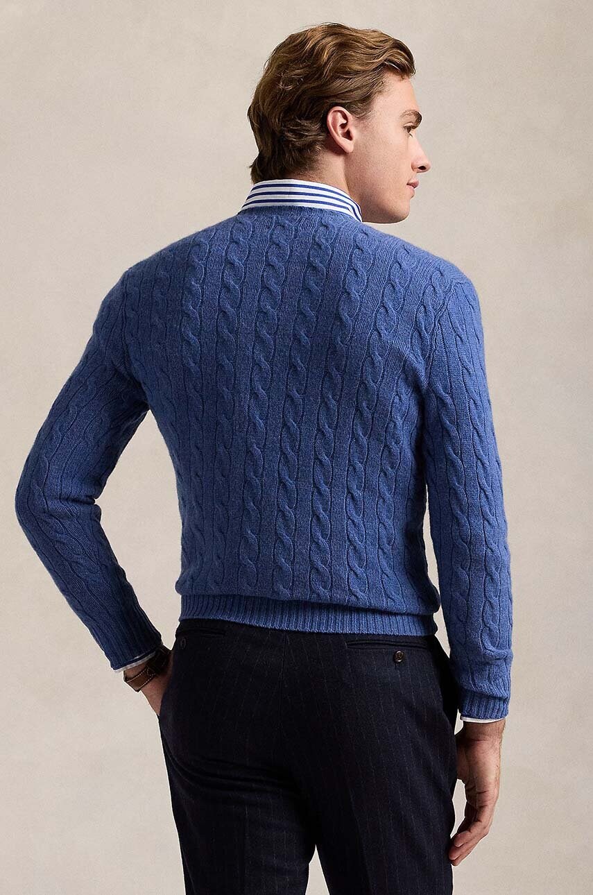 Вовняний светр Polo Ralph Lauren чоловічий колір зелений
