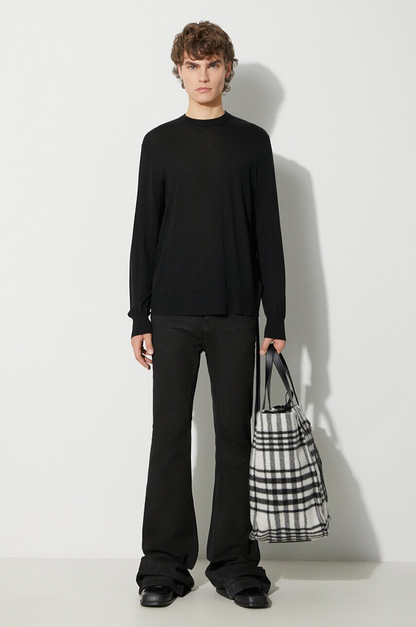 Вовняний светр Neil Barett EVERYDAY SMALL BOLT WOOL чоловічий колір чорний легкий PBMA153.V604.0101