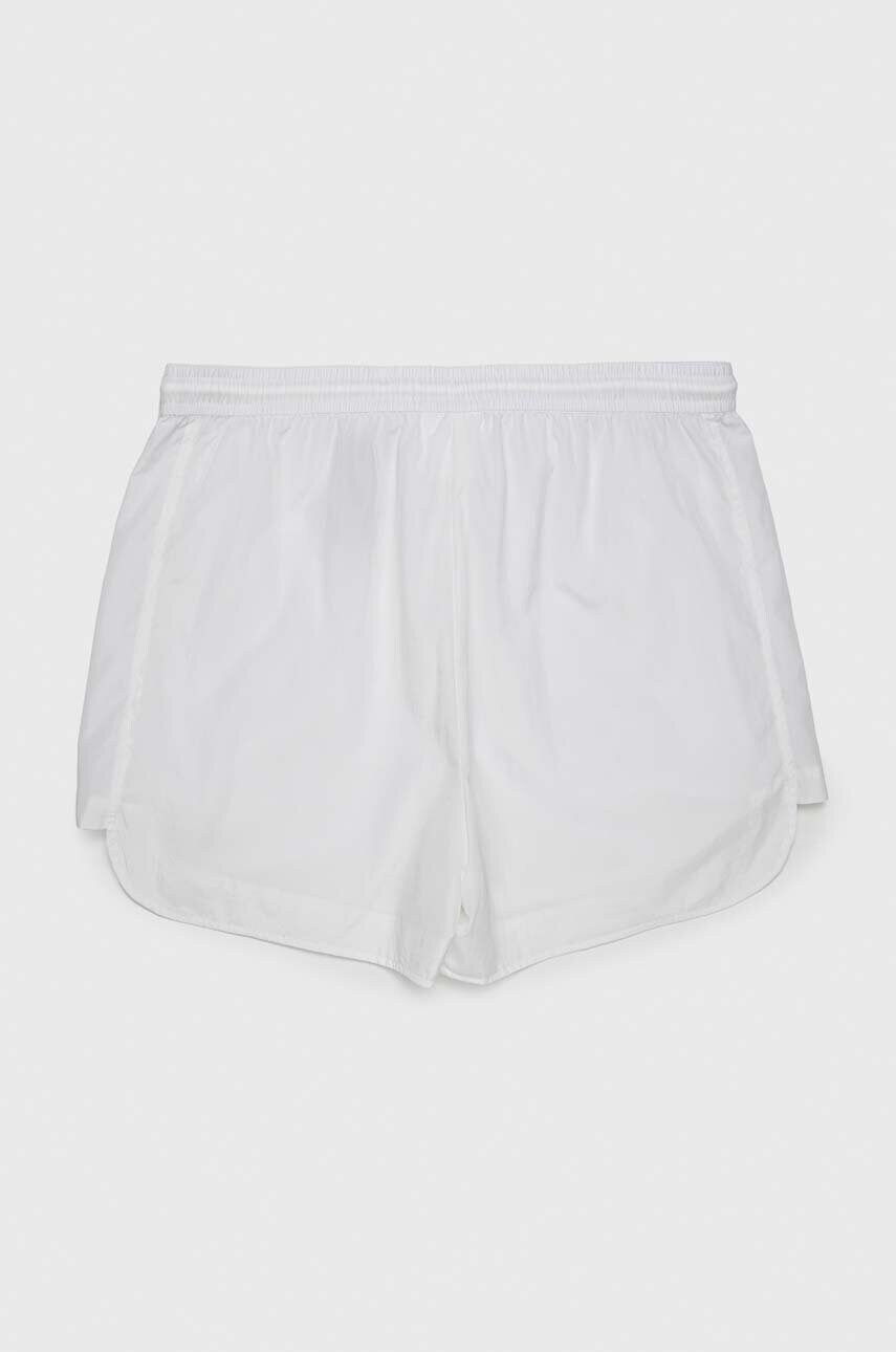 Шорти Calvin Klein Jeans жіночі колір білий однотонні висока посадка