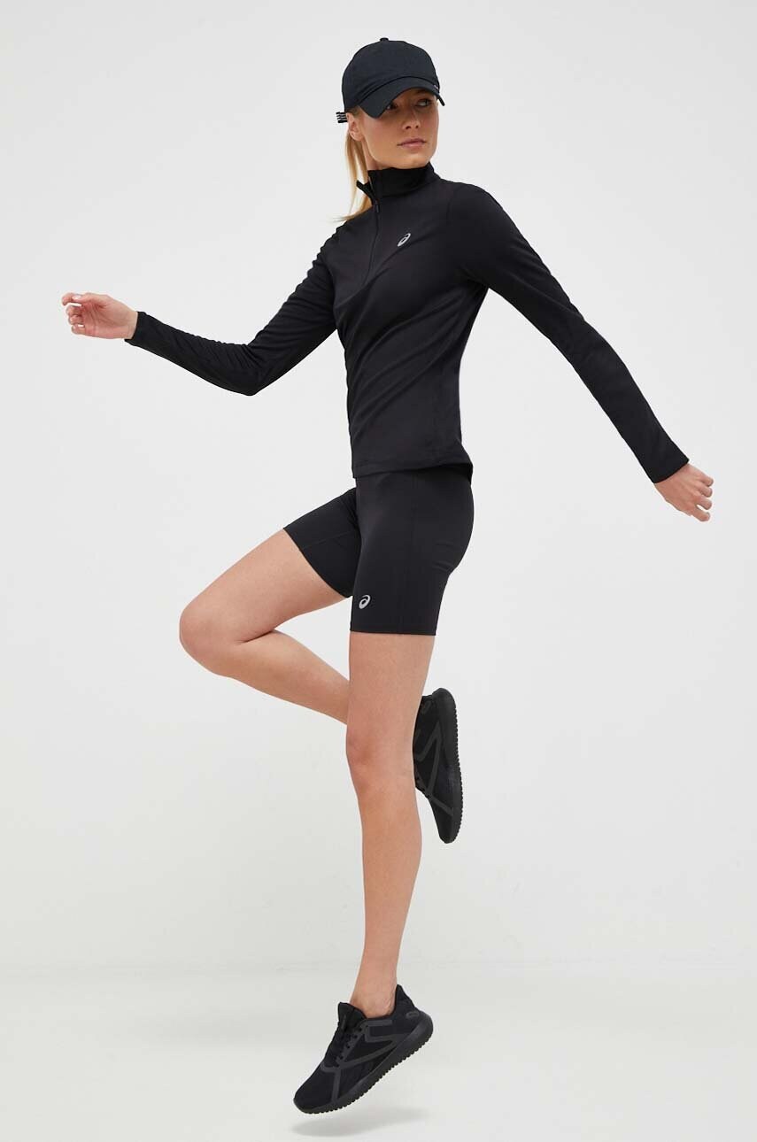 Шорти для бігу Asics Core Sprinter колір чорний однотонні висока посадка