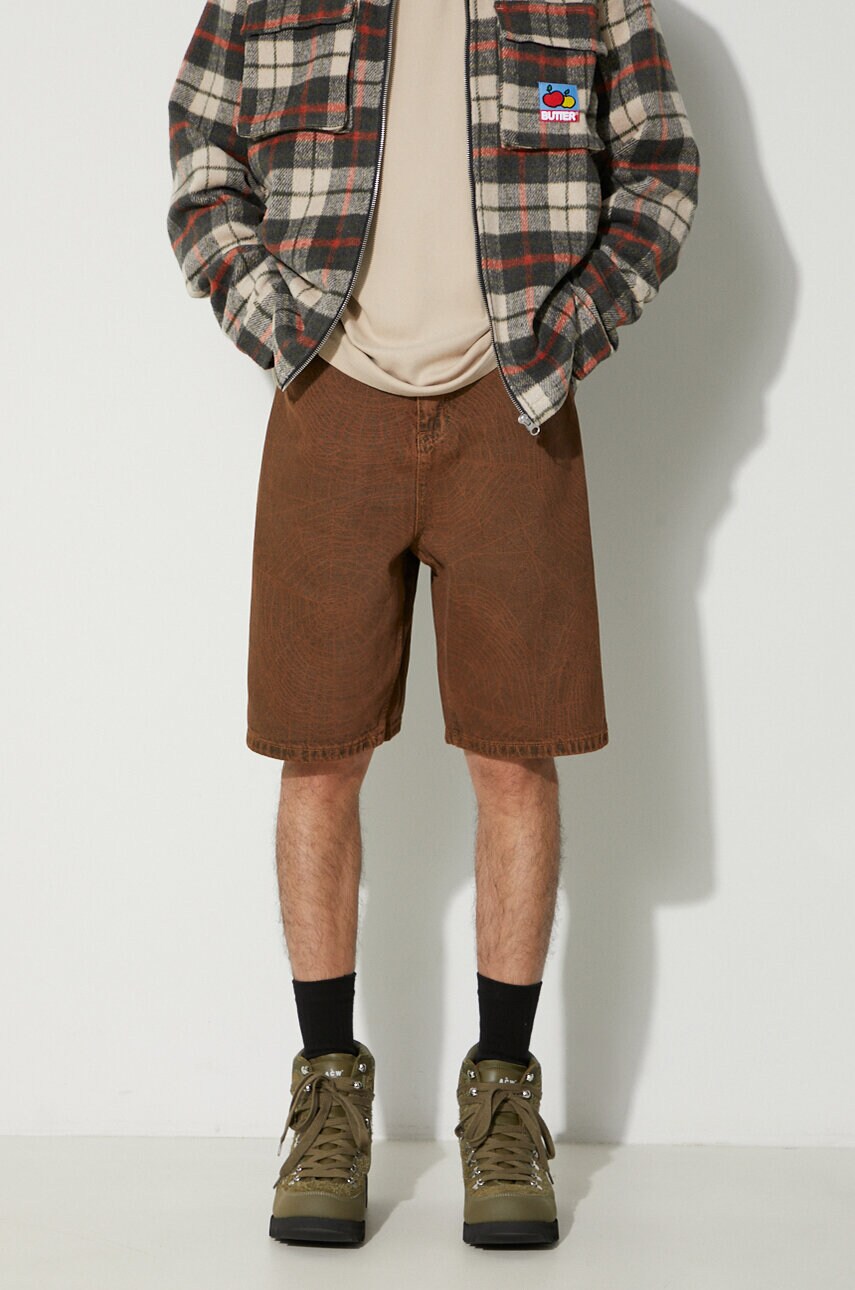 Джинсові шорти Butter Goods Web Denim Shorts чоловічі колір коричневий BGQ3234801
