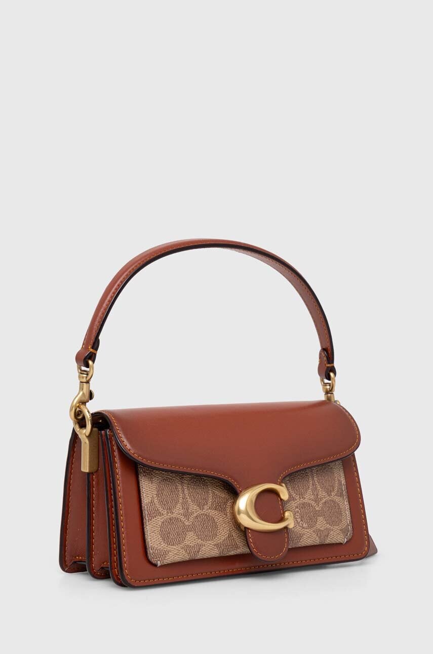 Шкіряна сумочка Coach Tabby колір коричневий CM569