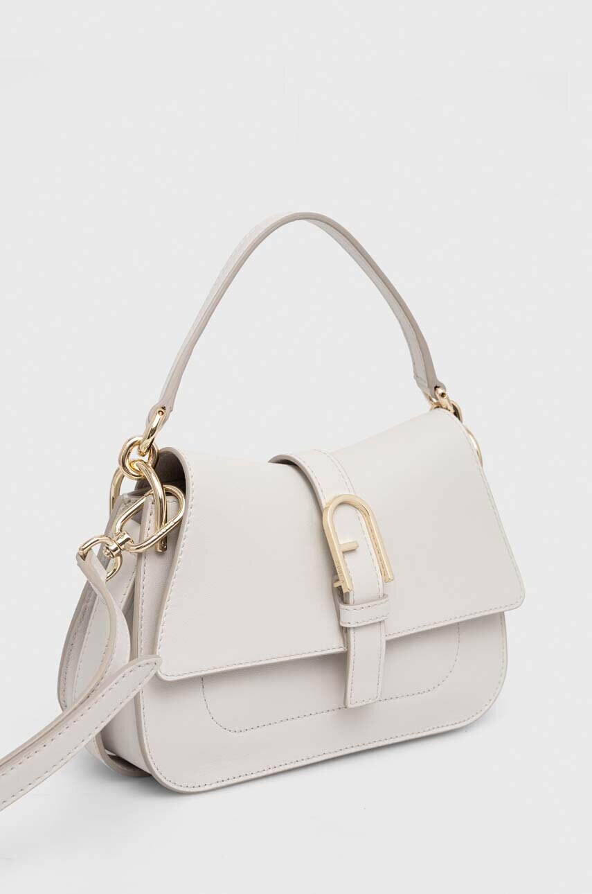 Шкіряна сумочка Furla колір білий