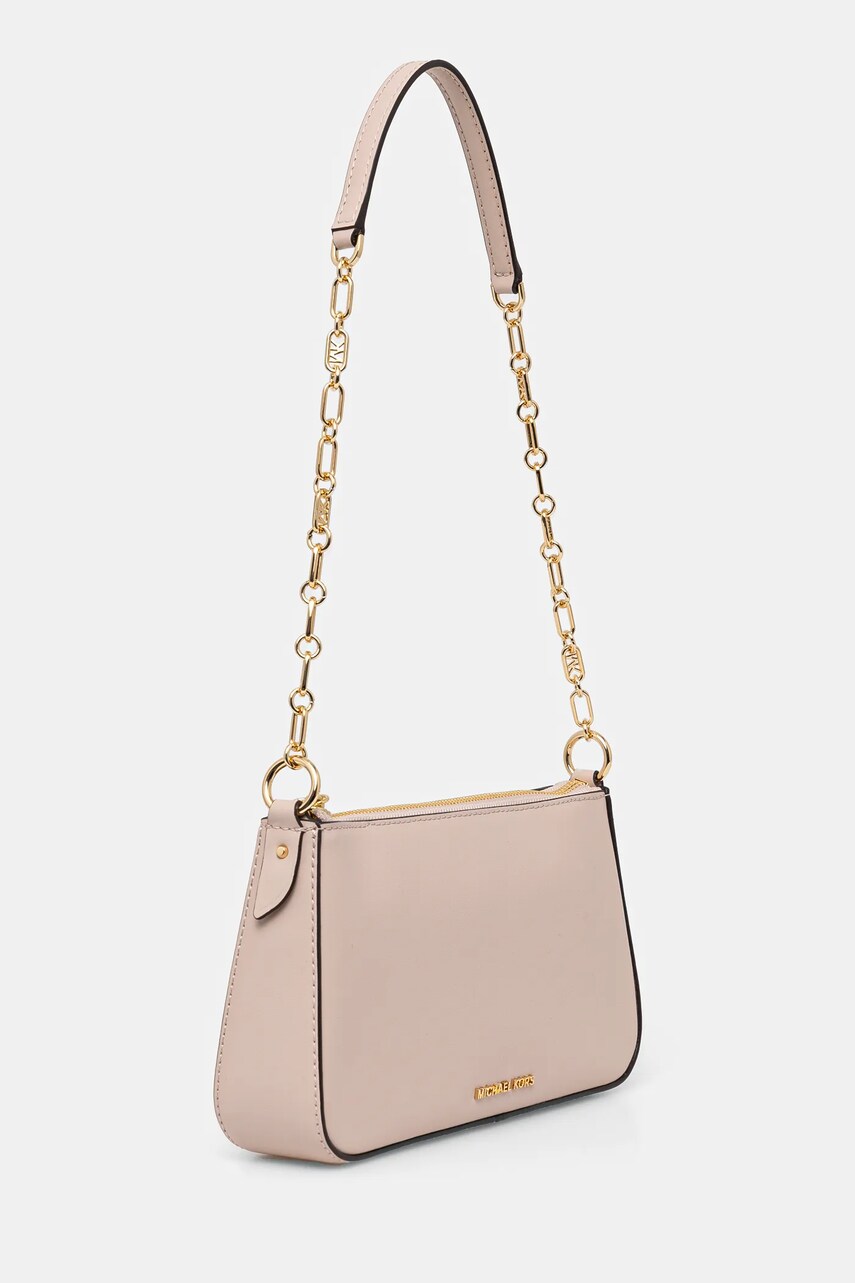 Шкіряна сумочка MICHAEL Michael Kors колір бежевий 32H3G8EW6L