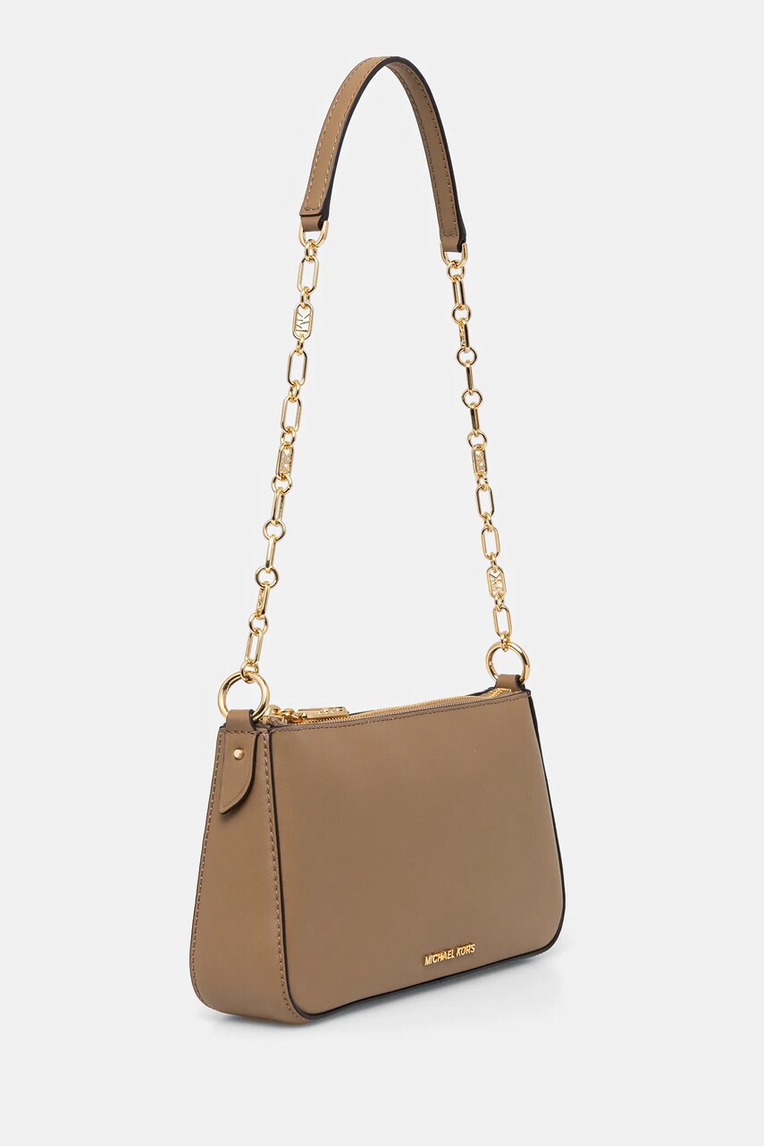 Шкіряна сумочка MICHAEL Michael Kors колір коричневий 32H3G8EW6L