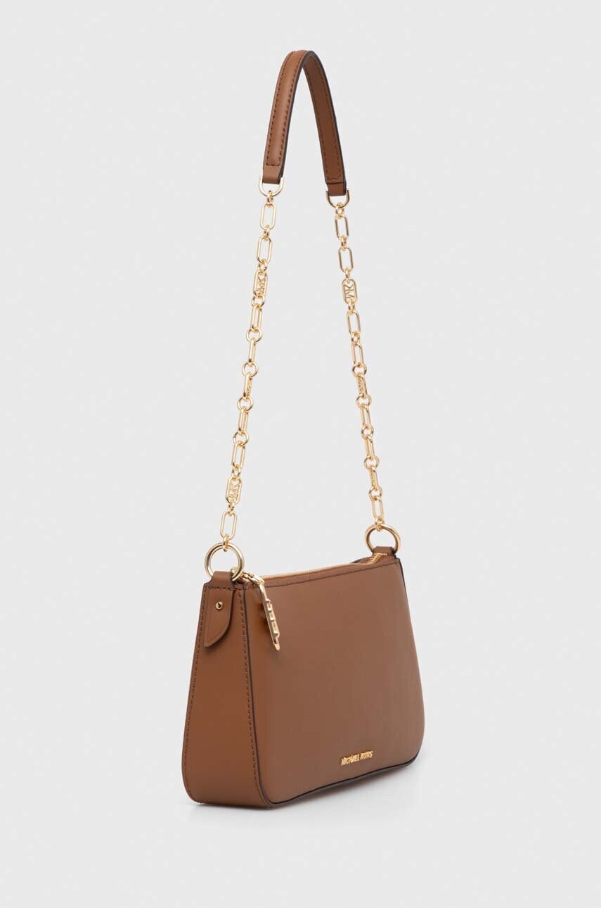 Шкіряна сумочка MICHAEL Michael Kors колір коричневий