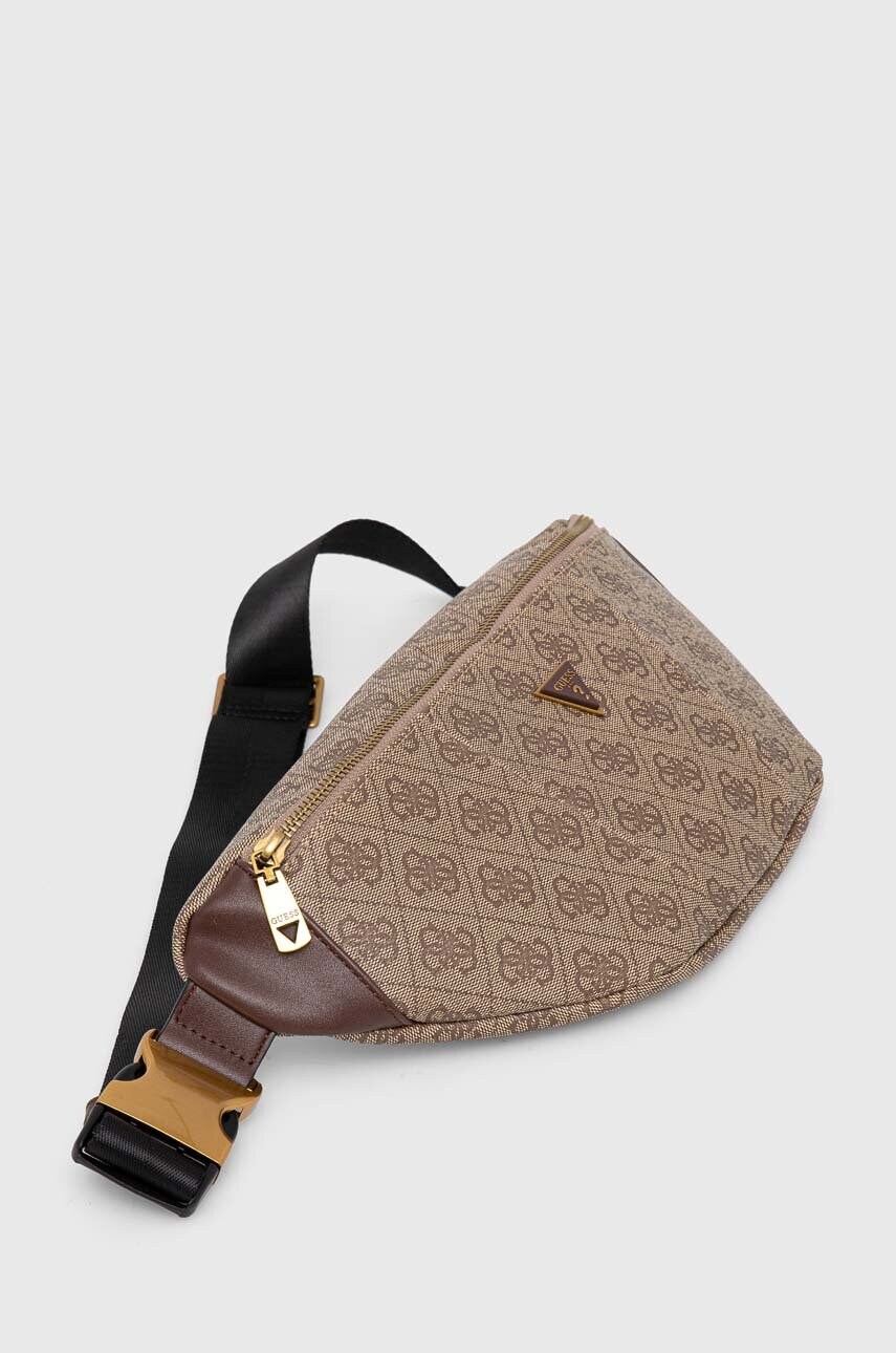 Сумка на пояс Guess колір бежевий
