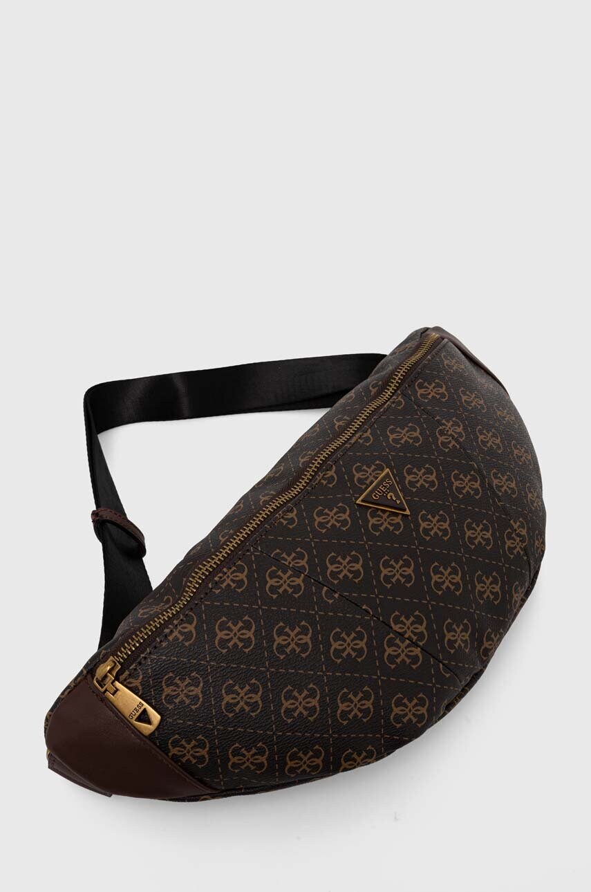 Сумка на пояс Guess колір коричневий