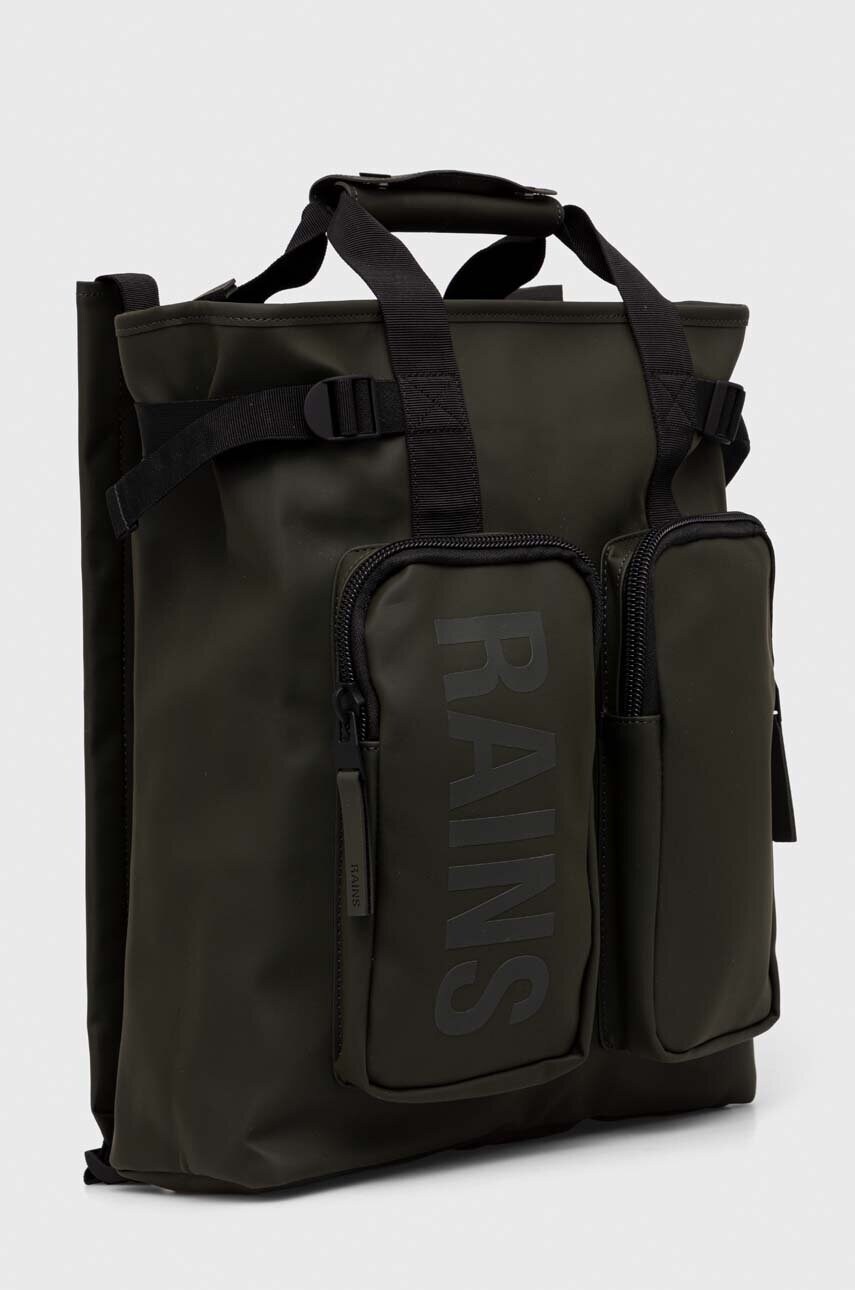 Рюкзак Rains 14240 Weekendbags колір зелений великий однотонний