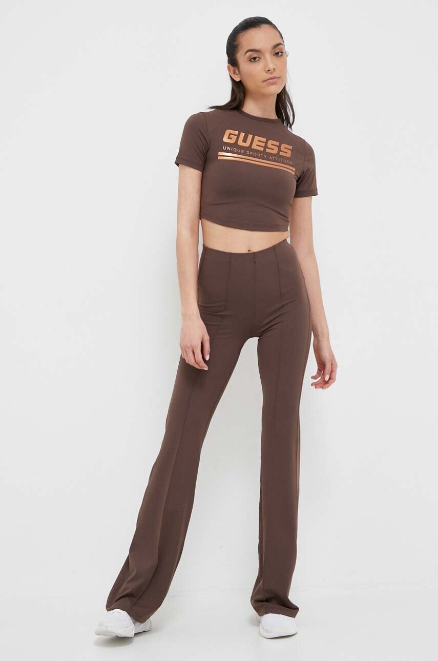 Футболка Guess жіноча колір коричневий