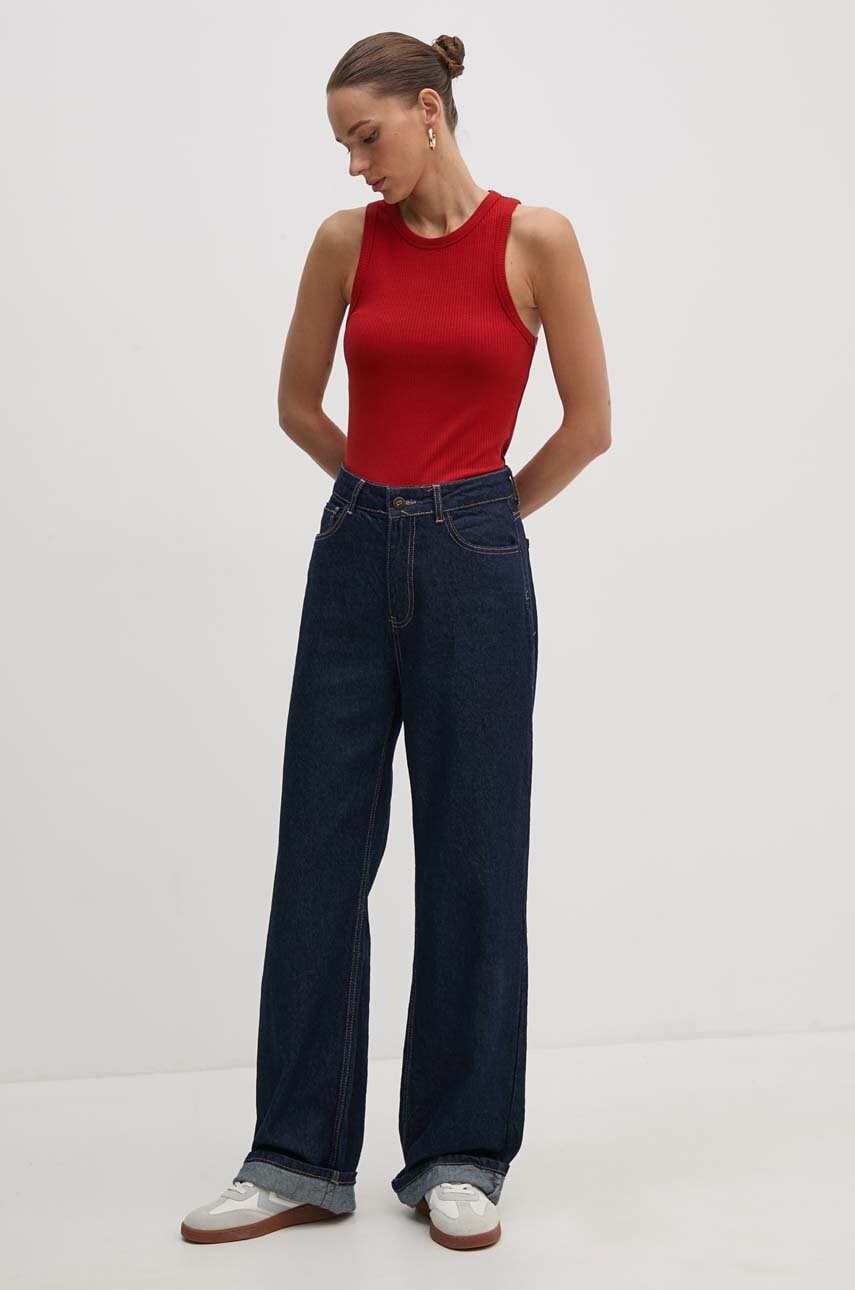Топ Tommy Hilfiger жіночий колір бордовий WW0WW38635